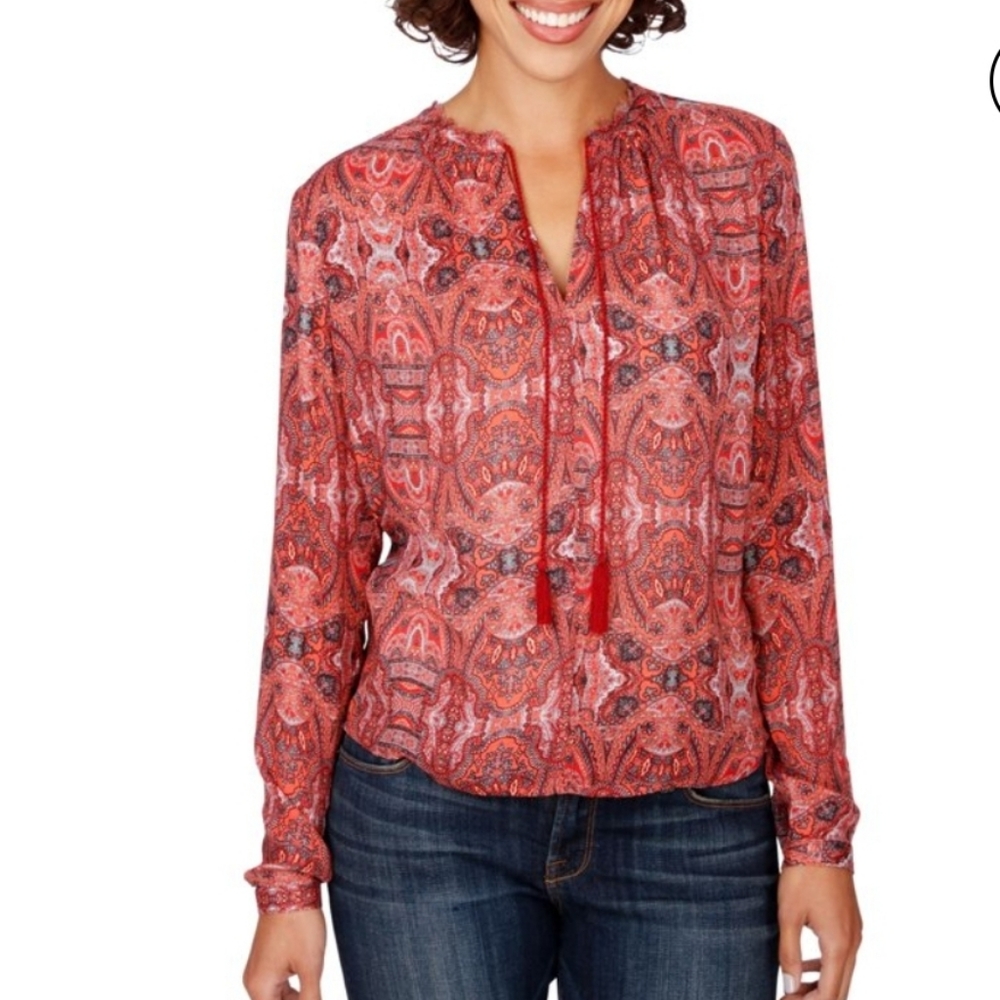 Lucky Brand Parachute Knit Blouse - Picture 1 of 10